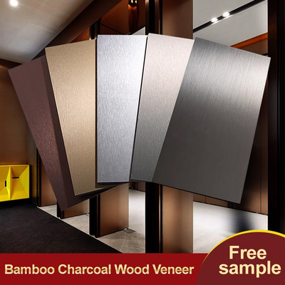 Chất lượng Thiết kế nội thất kim loại gỗ veneer tấm tường môi trường thân thiện tre than gỗ veneer Nhà máy