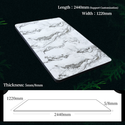 Chất lượng 1220 * 2440mm Marble Wall Paneling Không thấm nước Marble Bambou Charcoal Wood Veneer Nhà máy