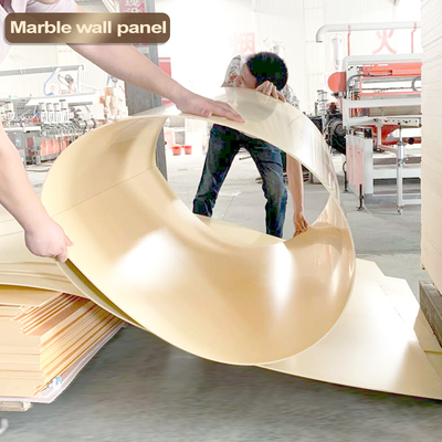 Chất lượng Marble Bambu than gỗ veneer tấm nội thất trang trí tấm tường đá cẩm thạch Nhà máy