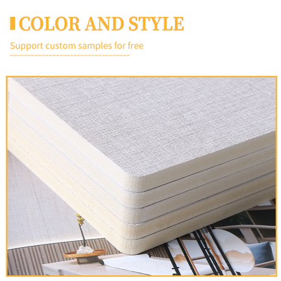 Chất lượng PVC Bamboo Charcoal Wall Board Fabric Wall Panel 1220*2440*5mm Nhà máy