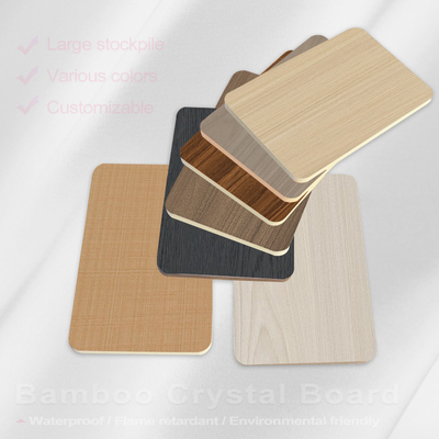 Chất lượng 8mm PVC tường bảng trang trí chống cháy gỗ veneer tre sợi tường liền mạch Nhà máy