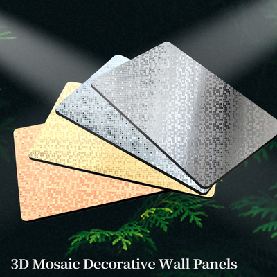 Chất lượng Sản phẩm mới chất lượng cao Tấm Veneer Gỗ Đồng đúc Kim loại Vàng Mosaic Than tre Nhà máy
