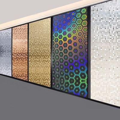 Chất lượng Pvc Board Laser& Mosaic Series Rừng than gỗ veneer nội thất trang trí tường Nhà máy
