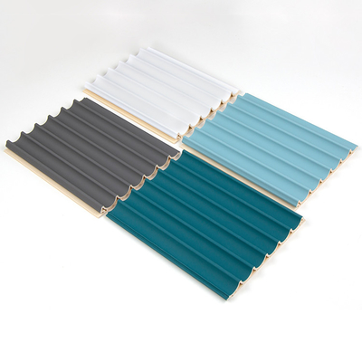Chất lượng Tấm ốp trần gỗ nhựa WPC 3D trang trí ngoài trời 15mm dạng nan tròn Nhà máy
