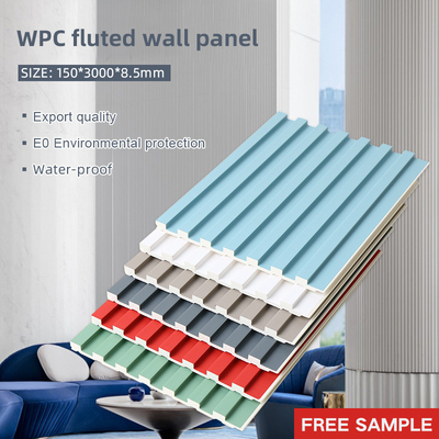 Chất lượng 8.5mm gỗ nhựa lưới tản nhiệt WPC phích tường không sơn chống nước Nhà máy