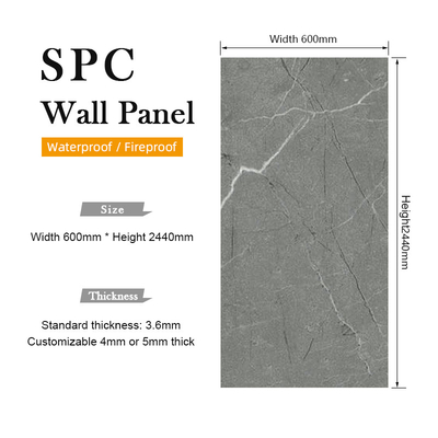Chất lượng Tấm ốp tường SPC Stone Plastic Composite cho phòng tắm và nhà vệ sinh với thiết kế giả gạch Nhà máy