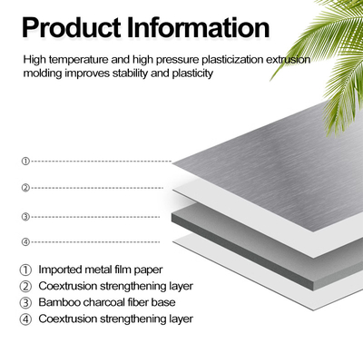 Chất lượng Thiết kế nội thất kim loại gỗ veneer tấm tường môi trường thân thiện tre than gỗ veneer Nhà máy