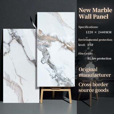 Chất lượng Marble Bambu than gỗ veneer tấm nội thất trang trí tấm tường đá cẩm thạch Nhà máy