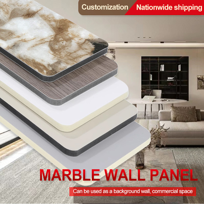 Chất lượng Marble Bambu than gỗ veneer tấm nội thất trang trí tấm tường đá cẩm thạch Nhà máy