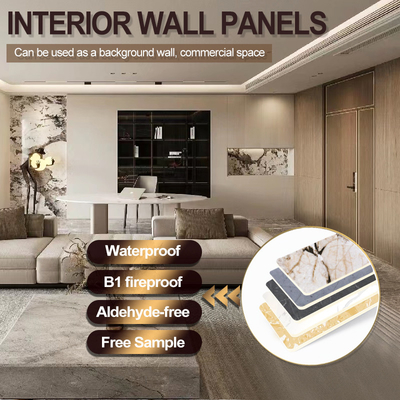 Chất lượng Marble Bambu than gỗ veneer tấm nội thất trang trí tấm tường đá cẩm thạch Nhà máy