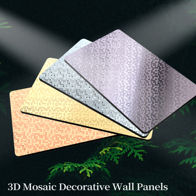 Chất lượng Mosaic Wall Decor PET Bảng tường Rụng than gỗ Nhà máy