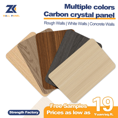 Chất lượng 2.44m Bamboo Charcoal Wall Board Đường tường PVC Carbon Crystal Light Luxury Nhà máy