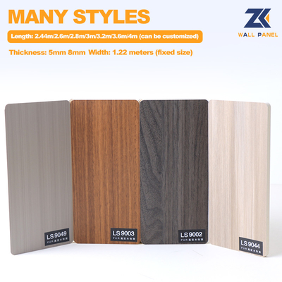 Chất lượng 2.44m Bamboo Charcoal Wall Board Đường tường PVC Carbon Crystal Light Luxury Nhà máy