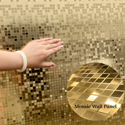Chất lượng Sản phẩm mới chất lượng cao Tấm Veneer Gỗ Đồng đúc Kim loại Vàng Mosaic Than tre Nhà máy