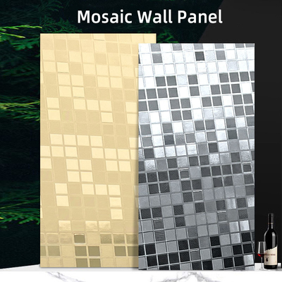 Chất lượng Sản phẩm mới chất lượng cao Tấm Veneer Gỗ Đồng đúc Kim loại Vàng Mosaic Than tre Nhà máy