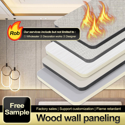 Chất lượng Tấm ốp tường trang trí nội thất bằng gỗ veneer than tre PVC Nhà máy