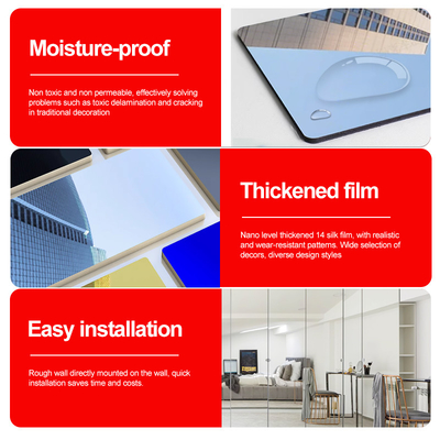 Chất lượng Nội thất trang trí 5mm gương gỗ tường tấm PVC tấm tường Nhà máy