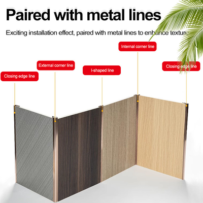 Chất lượng 5MM 8MM gỗ hạt gỗ veneer tre than PVC tường bảng Nhà máy