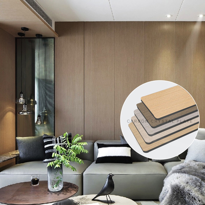 Chất lượng 5MM 8MM gỗ hạt gỗ veneer tre than PVC tường bảng Nhà máy