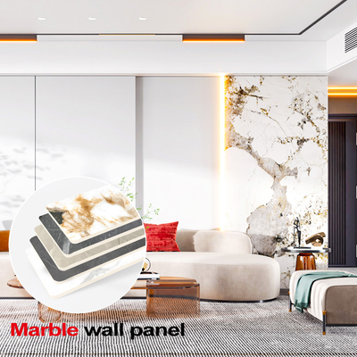 Chất lượng PET Marble Texture Bảng tường trang trí Vàng than gỗ Veneer PVC Bảng tường Nhà máy