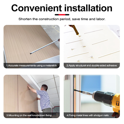 Chất lượng Tấm ốp tường vân đá bóng cao cấp 5MM hiện đại, hấp dẫn cho nội thất tấm PVC Nhà máy