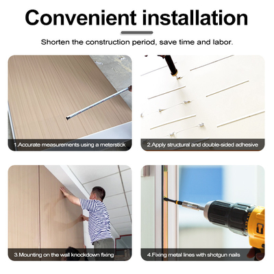 Chất lượng 5mm / 8mm Nội thất trang trí PVC Bảng đá cẩm thạch Cây tre Nhà máy