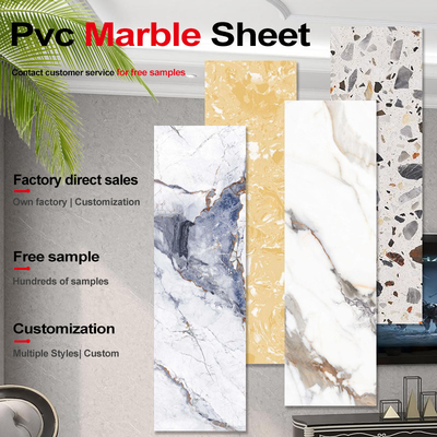 Chất lượng Trang trí mboo than gỗ veneer hiện đại sang trọng PVC đá cẩm thạch Nhà máy