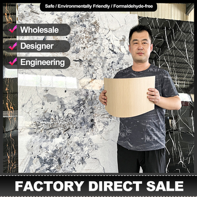 Chất lượng Tấm ốp tường 3D sợi than tre PET vân sóng nước, Veneer gỗ PVC, Bảng xốp Nhà máy
