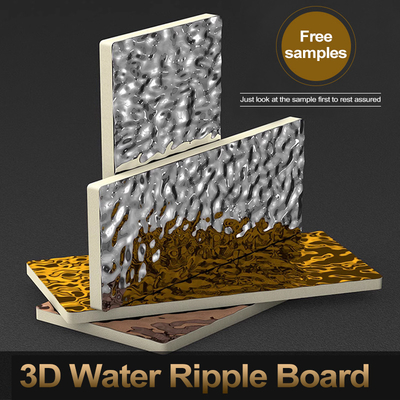 Chất lượng Luxury Waterproof 3D Water Ripple Wall Board PVC Bảng tường nội thất cho khách sạn Nhà máy