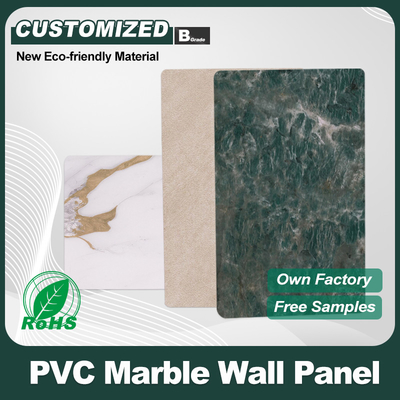 Chất lượng Tấm ốp vân đá cẩm thạch tùy chỉnh Gỗ Veneer than tre cho trang trí nội thất Tấm PVC chống thấm nước Nhà máy