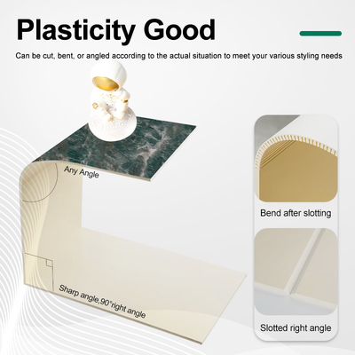 Chất lượng Tấm ốp vân đá cẩm thạch tùy chỉnh Gỗ Veneer than tre cho trang trí nội thất Tấm PVC chống thấm nước Nhà máy