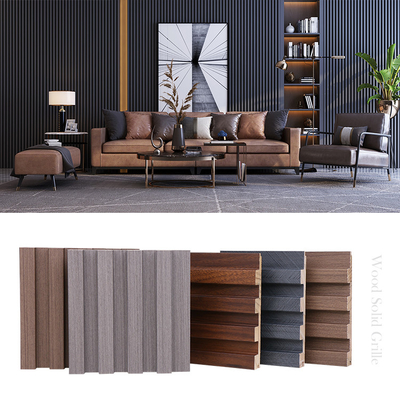 Chất lượng Bảo vệ môi trường Bảng tường gỗ lưới tản rãnh Solid Wood Bảng tường Nhà máy