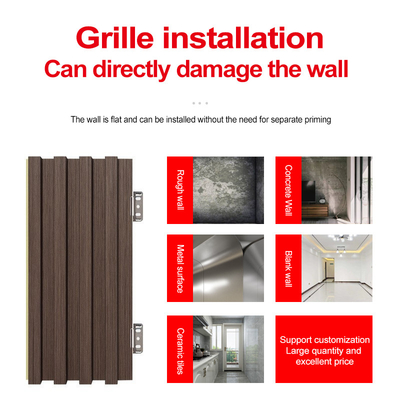 Chất lượng Tấm ốp tường WPC trang trí nội thất 3D Solid Wood Grill Panel Nhà máy