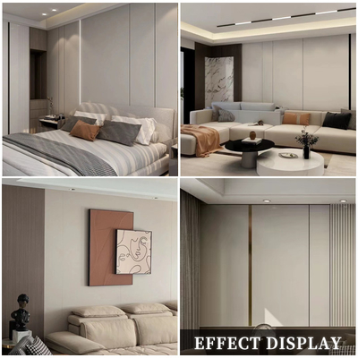 Chất lượng Chiều rộng 1,22m PVC Skin Feel Thiết kế nội thất trang trí Bảng cách nhiệt tường Nhà máy
