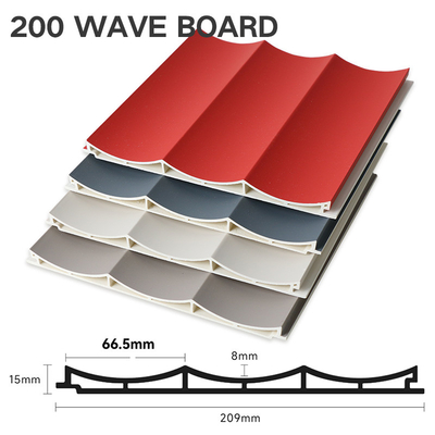 Chất lượng 15mm gỗ nhựa kết hợp tường lớp phủ WPC Floated Wave Panel Nhà máy