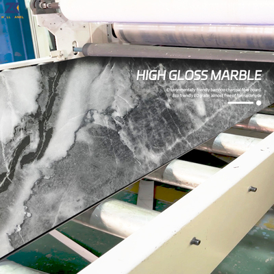 Chất lượng PVC đá cẩm thạch Vàng than gỗ veneer tường bảng Carbon Crystal Plate Nhà máy