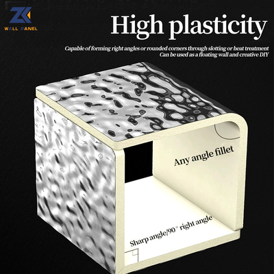 Chất lượng PET 3D Water Ripple Wood Veneer 8mm Mật độ cao Cây tre Than gỗ Bàn tường Nhà máy