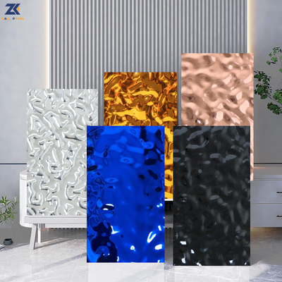 Chất lượng Tấm ốp tường 3D vân sóng nước PVC PET trang trí nội thất Nhà máy