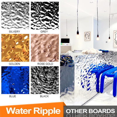 Chất lượng PVC PET Water Ripple Panel Bamboo Charcoal Fiber 3D Wall Wood Veneer Panel Nhà máy